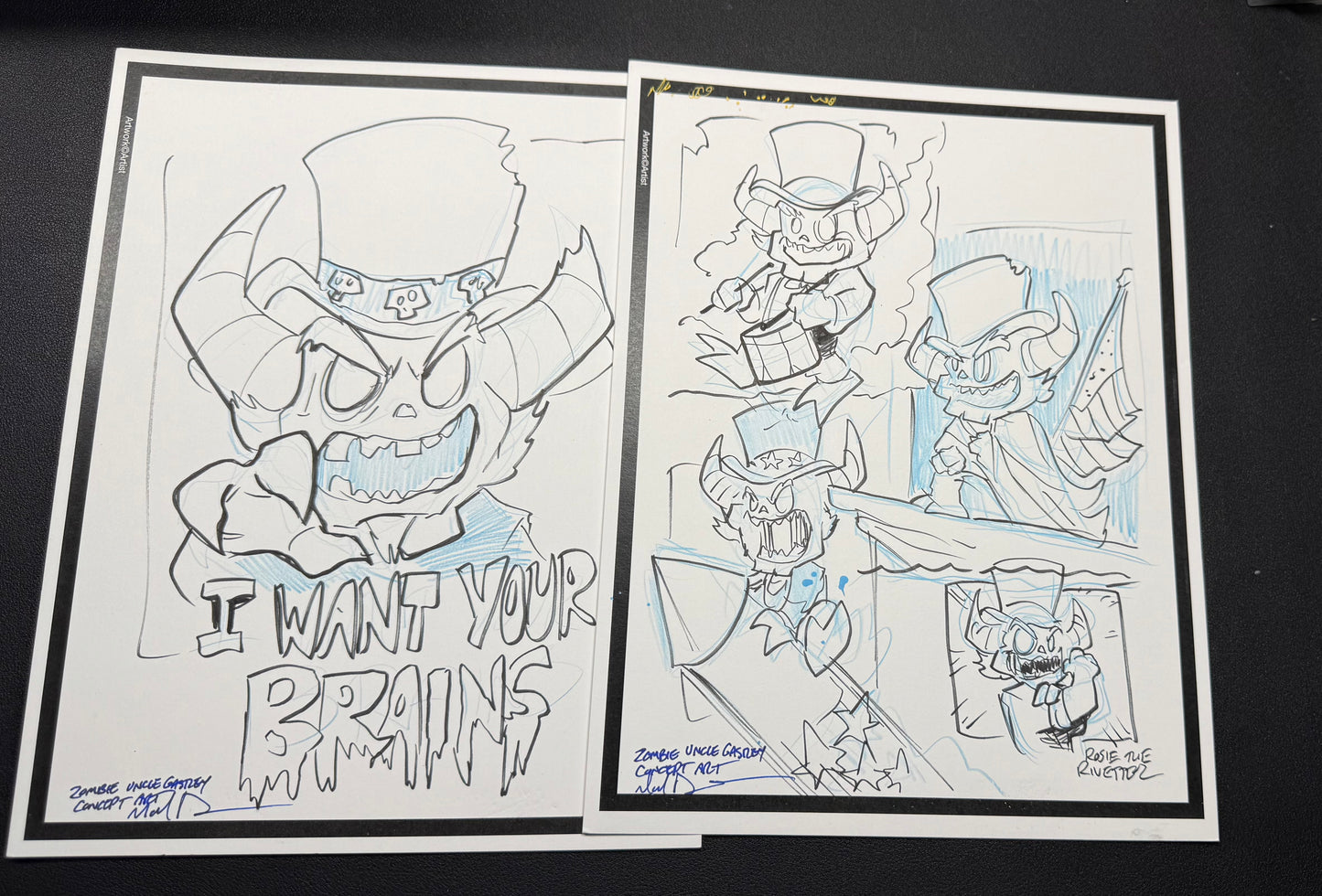 Zombie Uncle Gastley Original Concept art