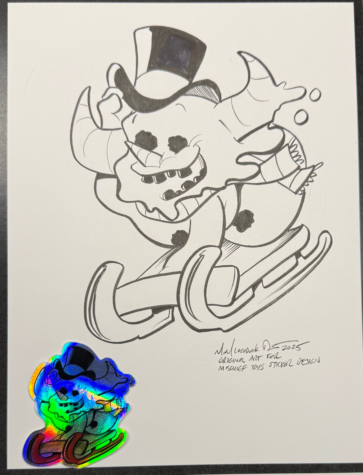 Gastley Snowman original Artwork
