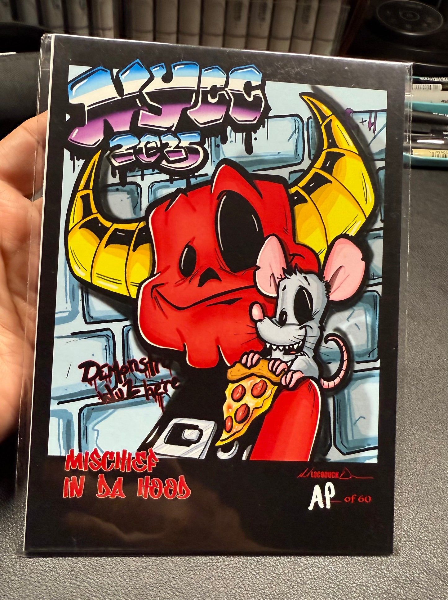 NYCC pizza rat Gastley AP print