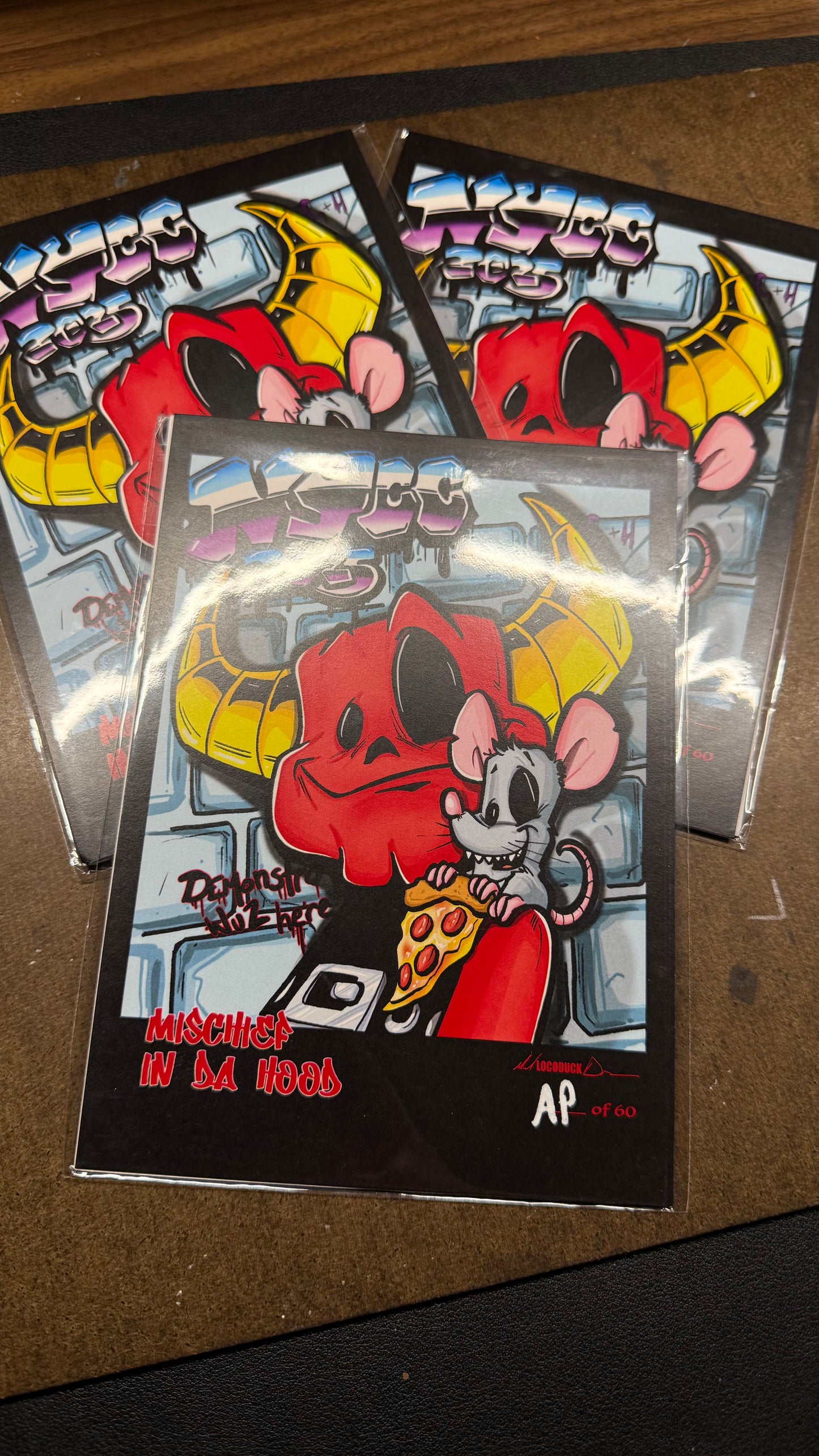 NYCC Gastley Pizza Rat Mini Print LE 60