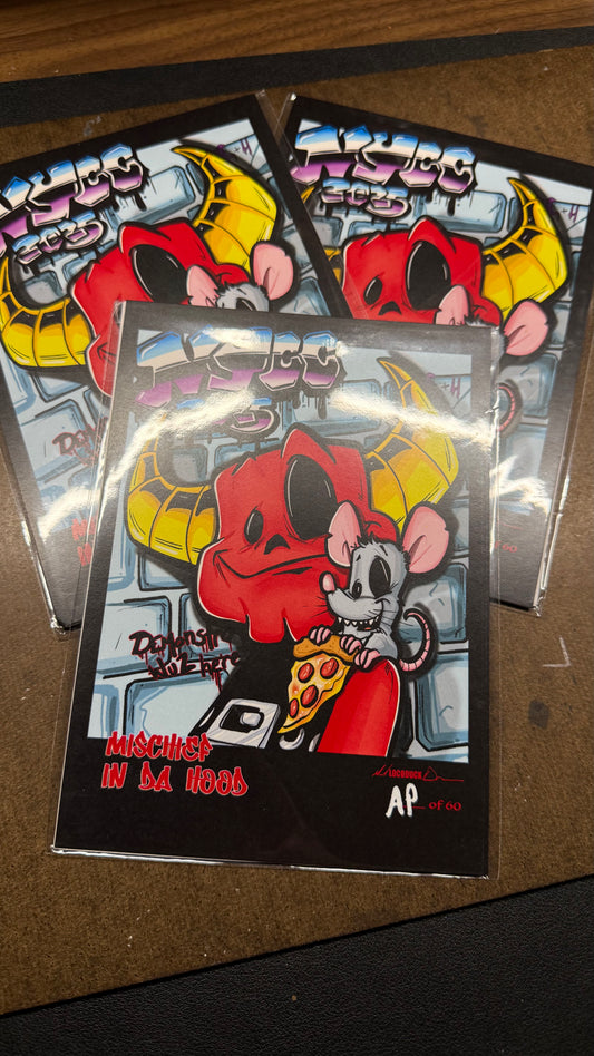 NYCC Gastley Pizza Rat Mini Print LE 60